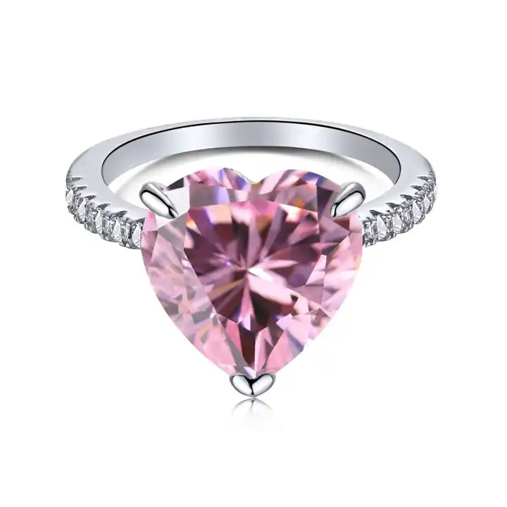 CUTIE PINK DIAMOND HEART RING