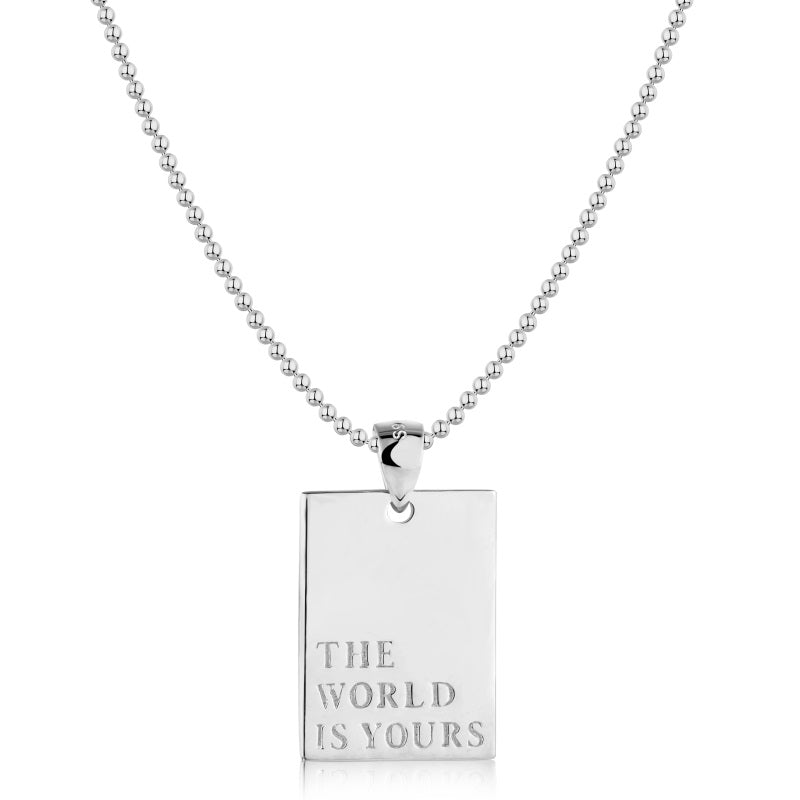 "THE WORLD IS YOURS" NECKLACE