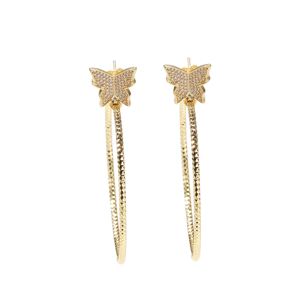 PRETTY GIRL BUTTERFLY HOOPS