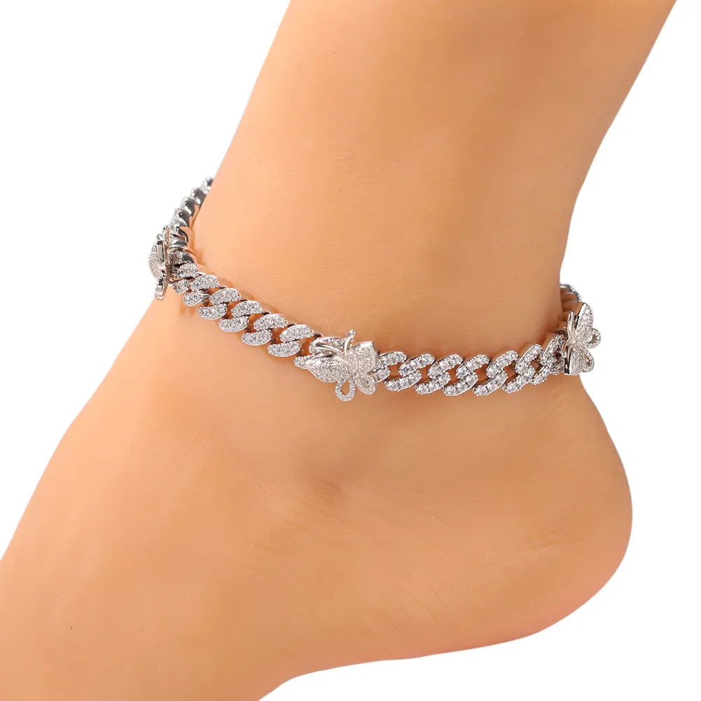 9MM "BUTTERFLY DREAM" CUBAN LINK ANKLET