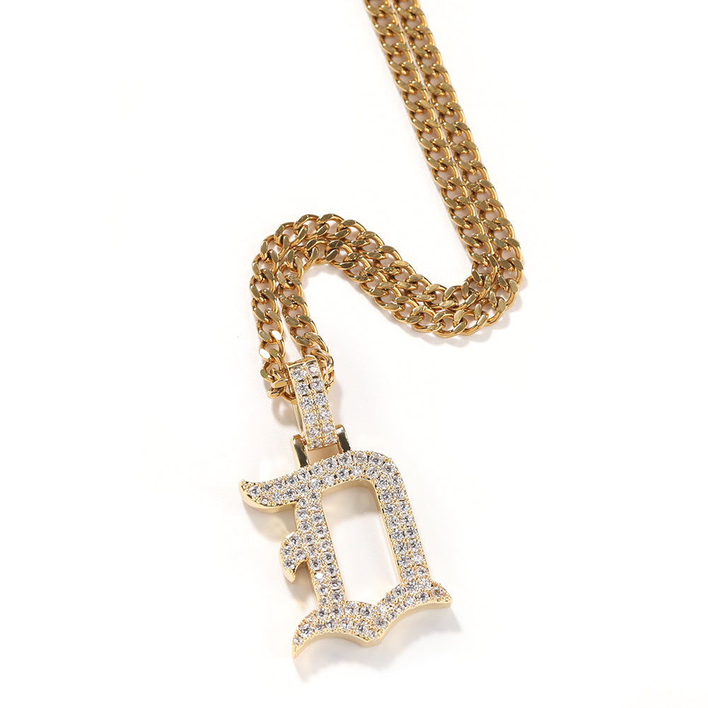 MICRO CUBAN INITIAL NECKLACE