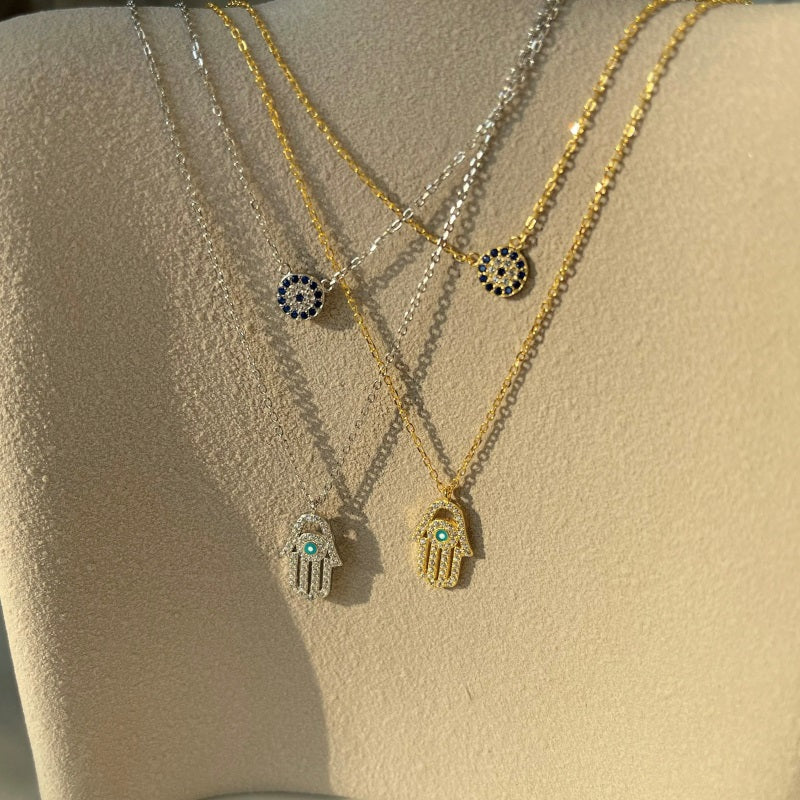 EVIL EYE LAYERED NECKLACE