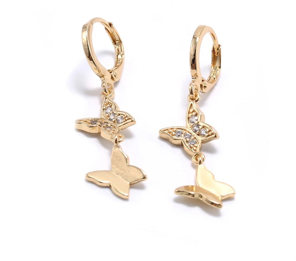 BUTTERFLY DROP EARRINGS