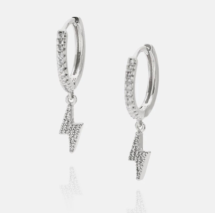 LIGHTNING BOLT PAVÉ EARRINGS