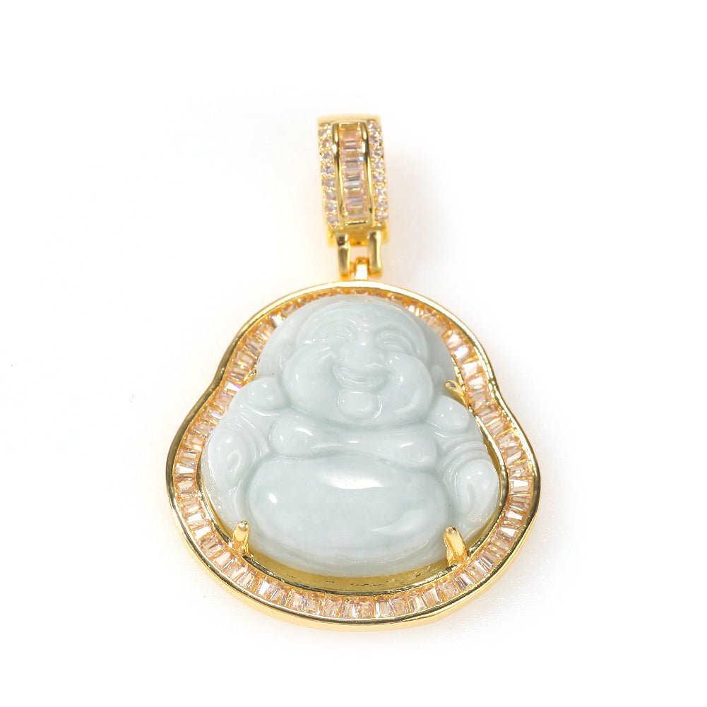 JADE BUDDHA ROPE CHAIN NECKLACE