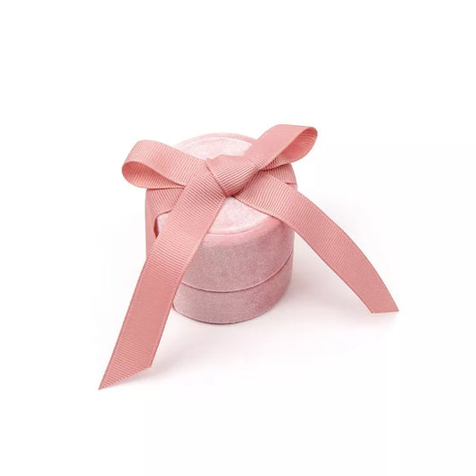 PINK VELVET RING BOX