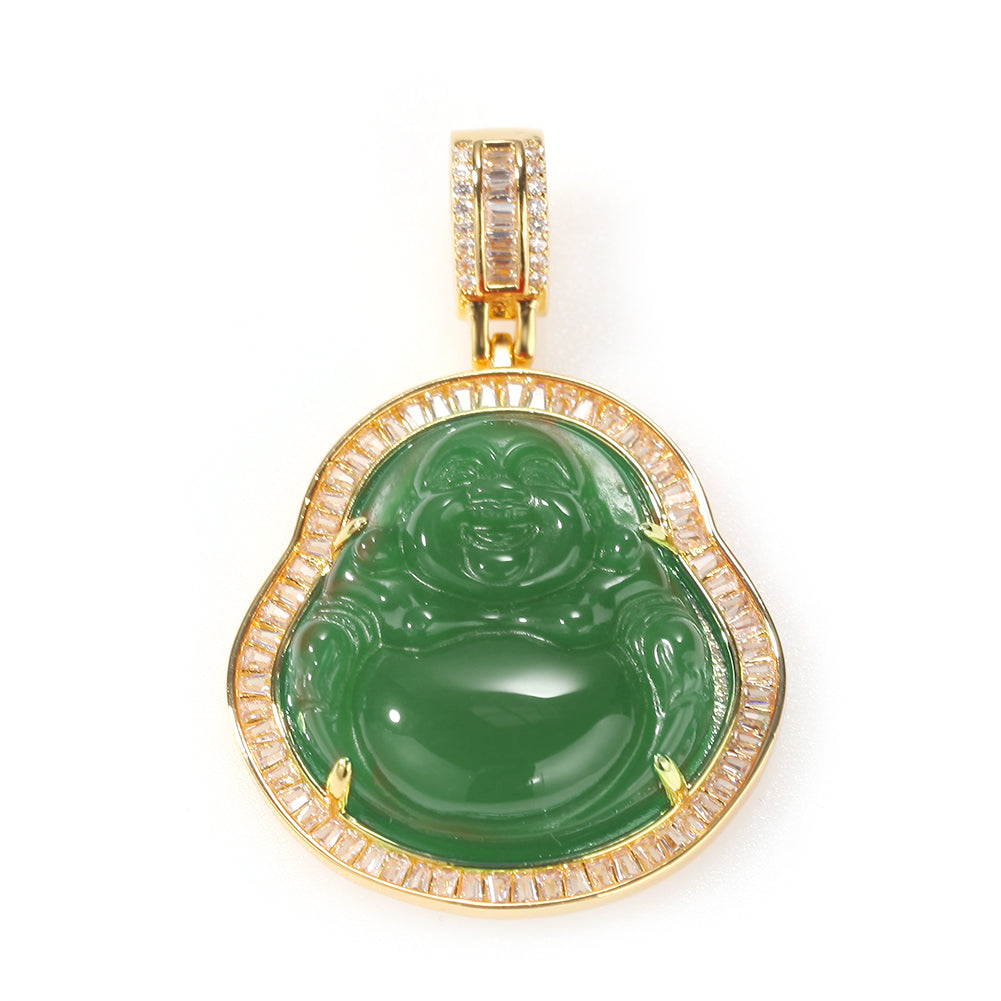 JADE BUDDHA ROPE CHAIN NECKLACE