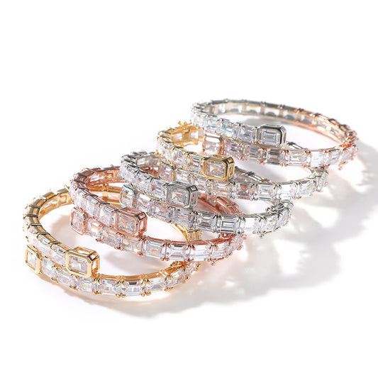 PRINCESS CUT BAGUETTE BANGLE