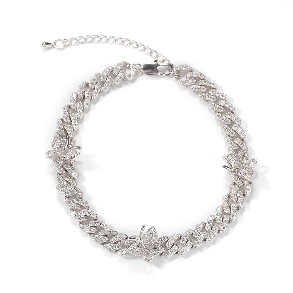 9MM "BUTTERFLY DREAM" CUBAN LINK ANKLET