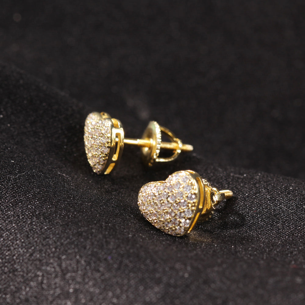 CORAZÓN SCREW BACK STUD EARRINGS