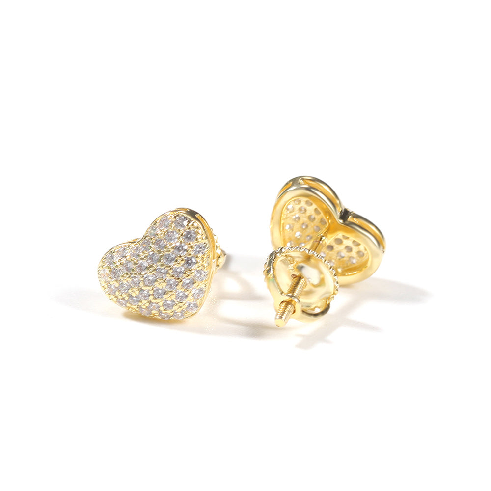 CORAZÓN SCREW BACK STUD EARRINGS