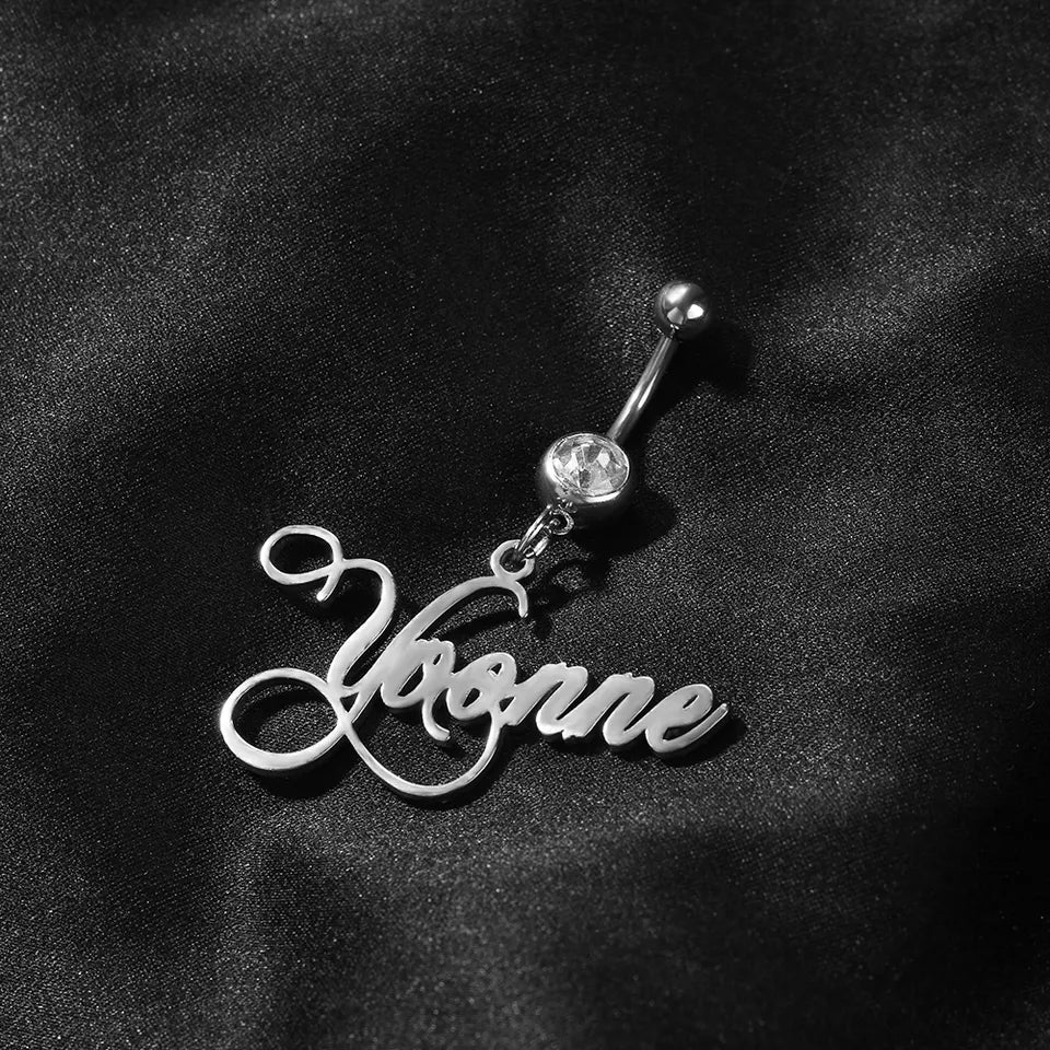 CUSTOM NAME BELLY BUTTON RING