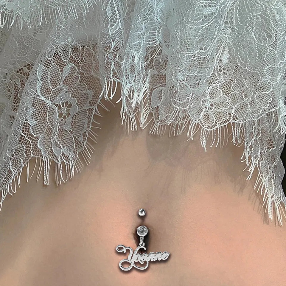 CUSTOM NAME BELLY BUTTON RING