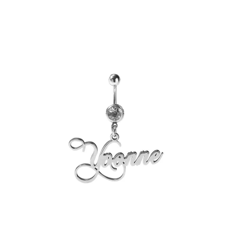 CUSTOM NAME BELLY BUTTON RING