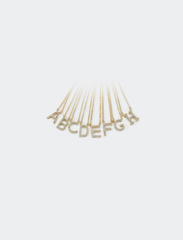 GOLD INITIAL PENDANT NECKLACE