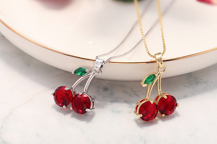 CHERRY DROP NECKLACE