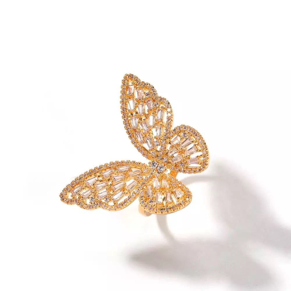 BLINGY BUTTERFLY RING