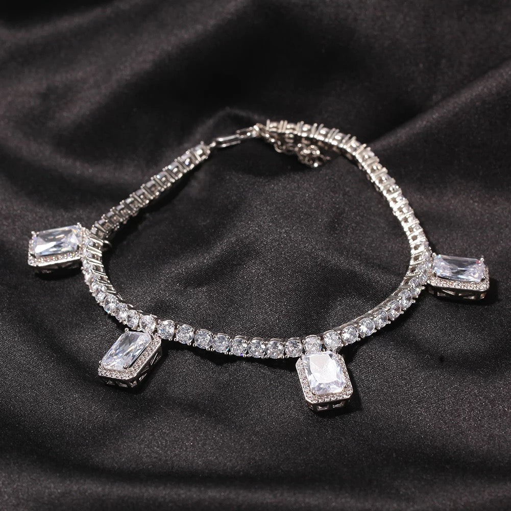 DIAMOND DRIP TENNIS ANKLET