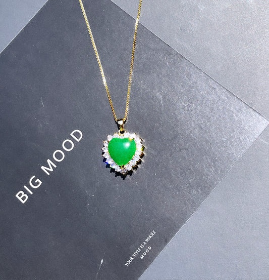 JADE HEART NECKLACE