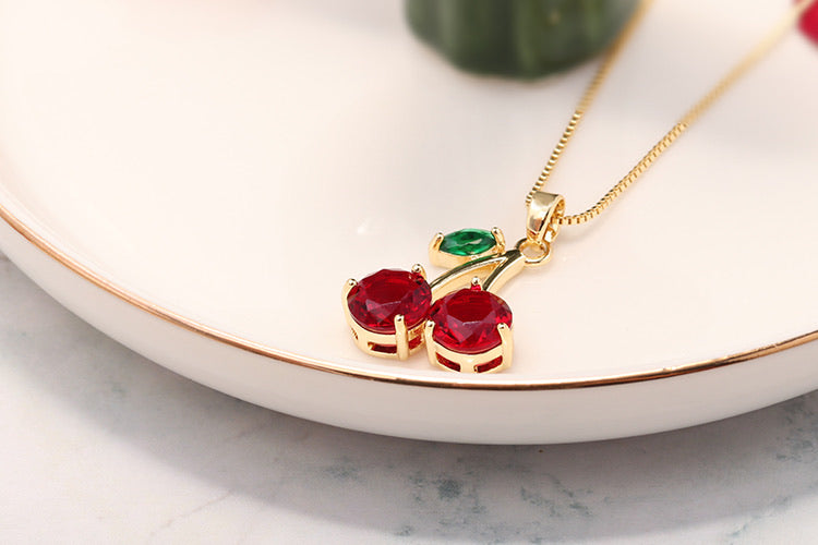 CHERRY DROP NECKLACE