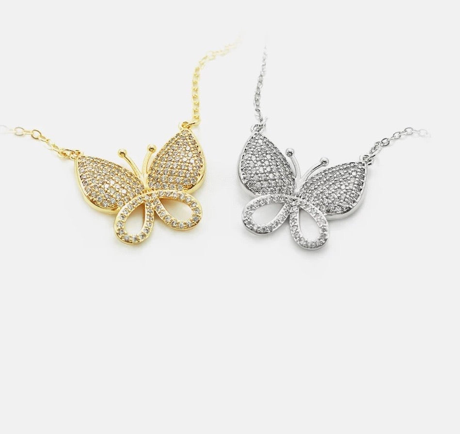 BUTTERFLY PAVÉ NECKLACE