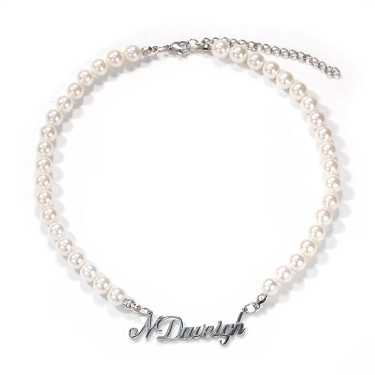 CUSTOM NAME PEARL NECKLACE