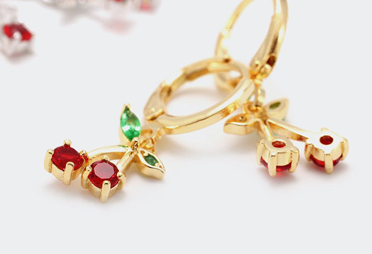 CHERRY DROP EARRINGS