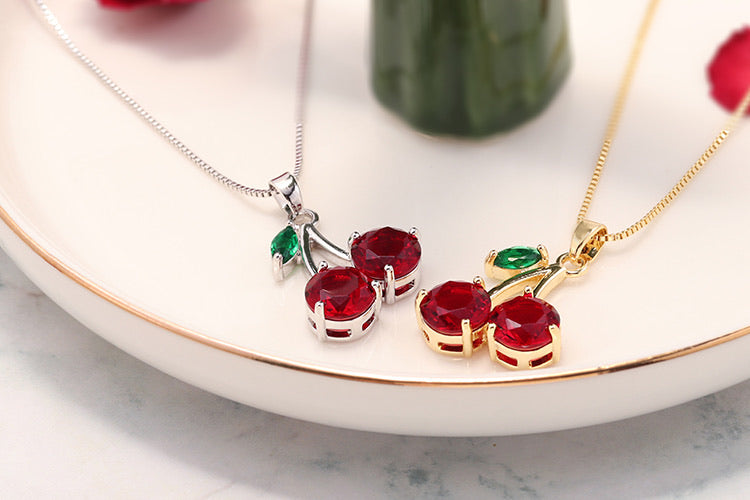 CHERRY DROP NECKLACE