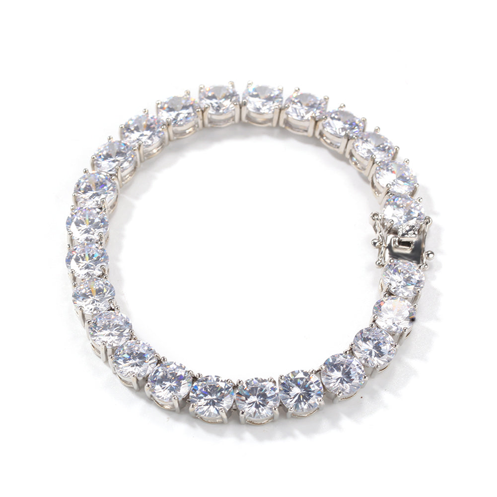 8MM ROUND CUT PRINCESS TENNIS BRACELET