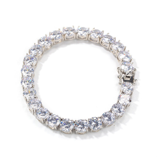 8MM ROUND CUT PRINCESS TENNIS BRACELET